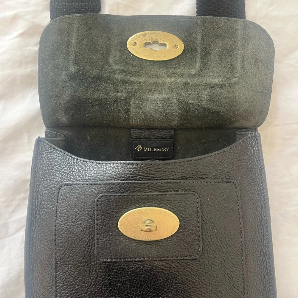 Mulberry Small Antony - Black Small Classic Grain - Picture 10 of 12